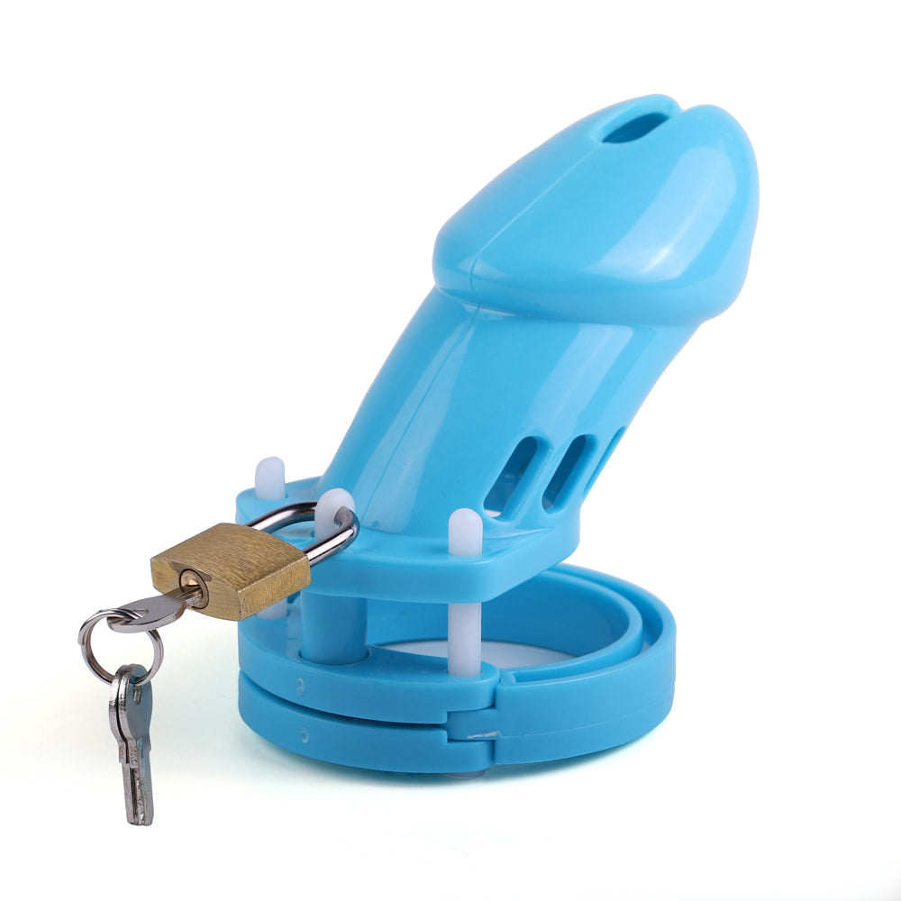 Dive into playful exploration with the Cute Little Boy Small Chastity Cage. Its sneaky design hides discreetly, offering a better fit with multiple ring sizes. Feel like a little soldier locked in secure comfort, even sharing jokes about your secret.