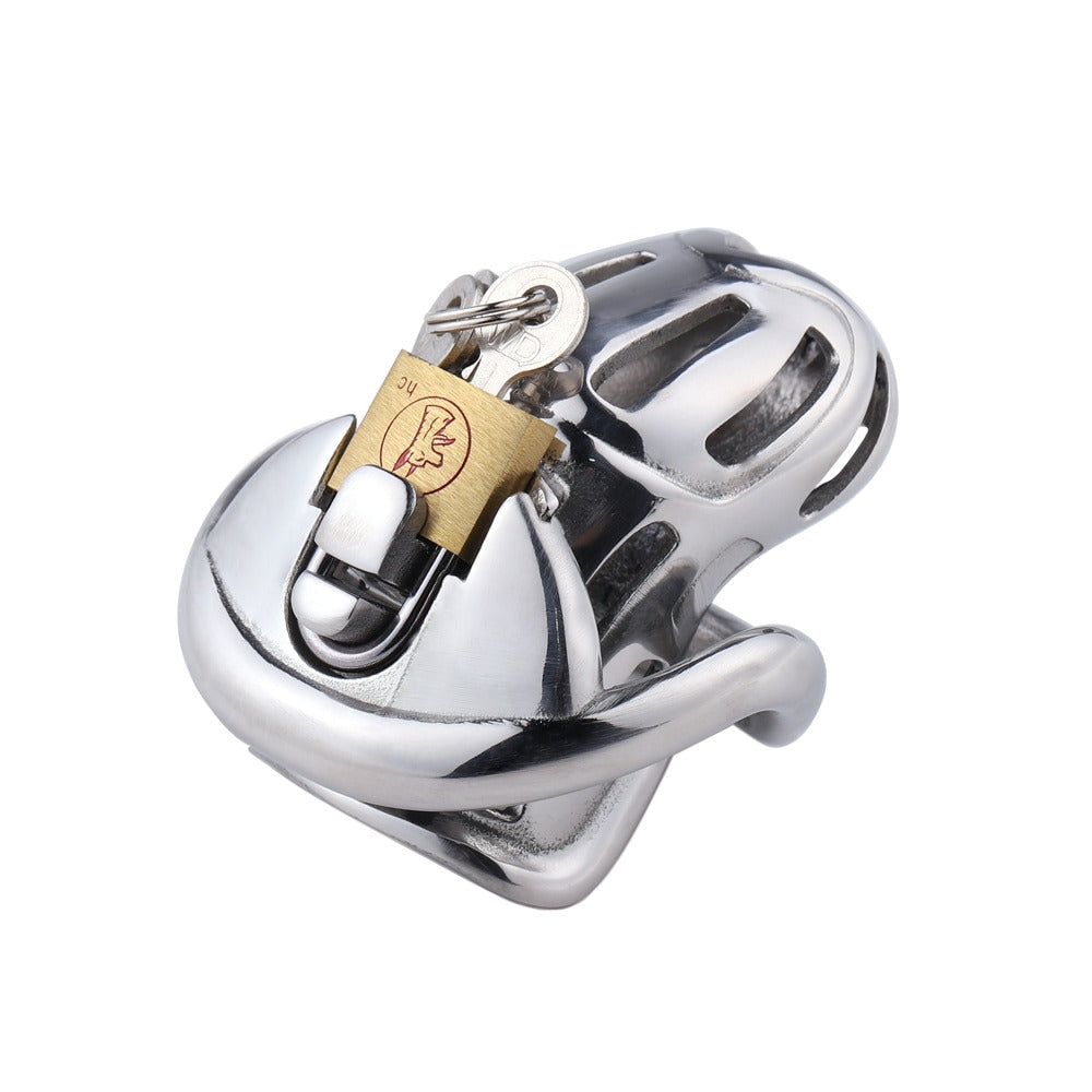 Transform your shopping chores with this secure steel chastity cage. Wear discreetly under clothes, it fits snugly with its customizable rings while providing long-term comfort.