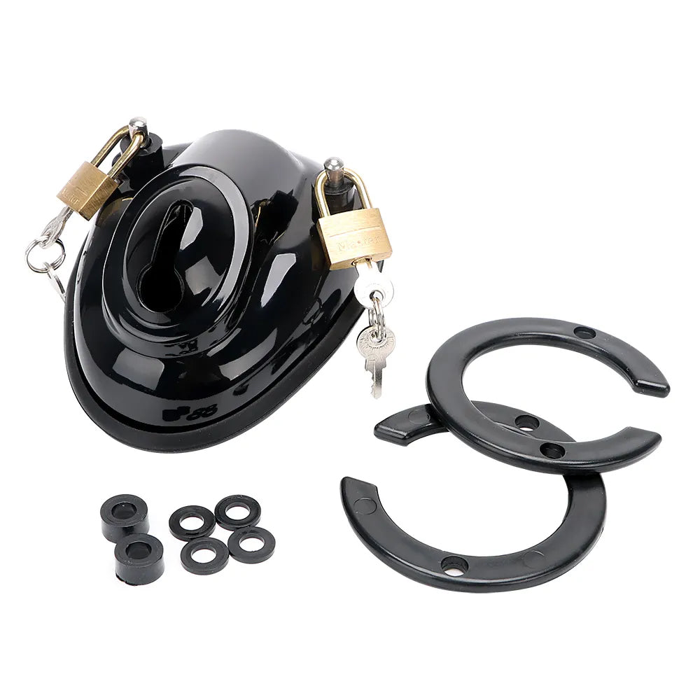 Unleash new dynamics with a sleek black & transparent chastity cage that works wonders! Regular wear aligns with your schedule, ensuring progress in submission practice. Secure, stylish, discreet.
