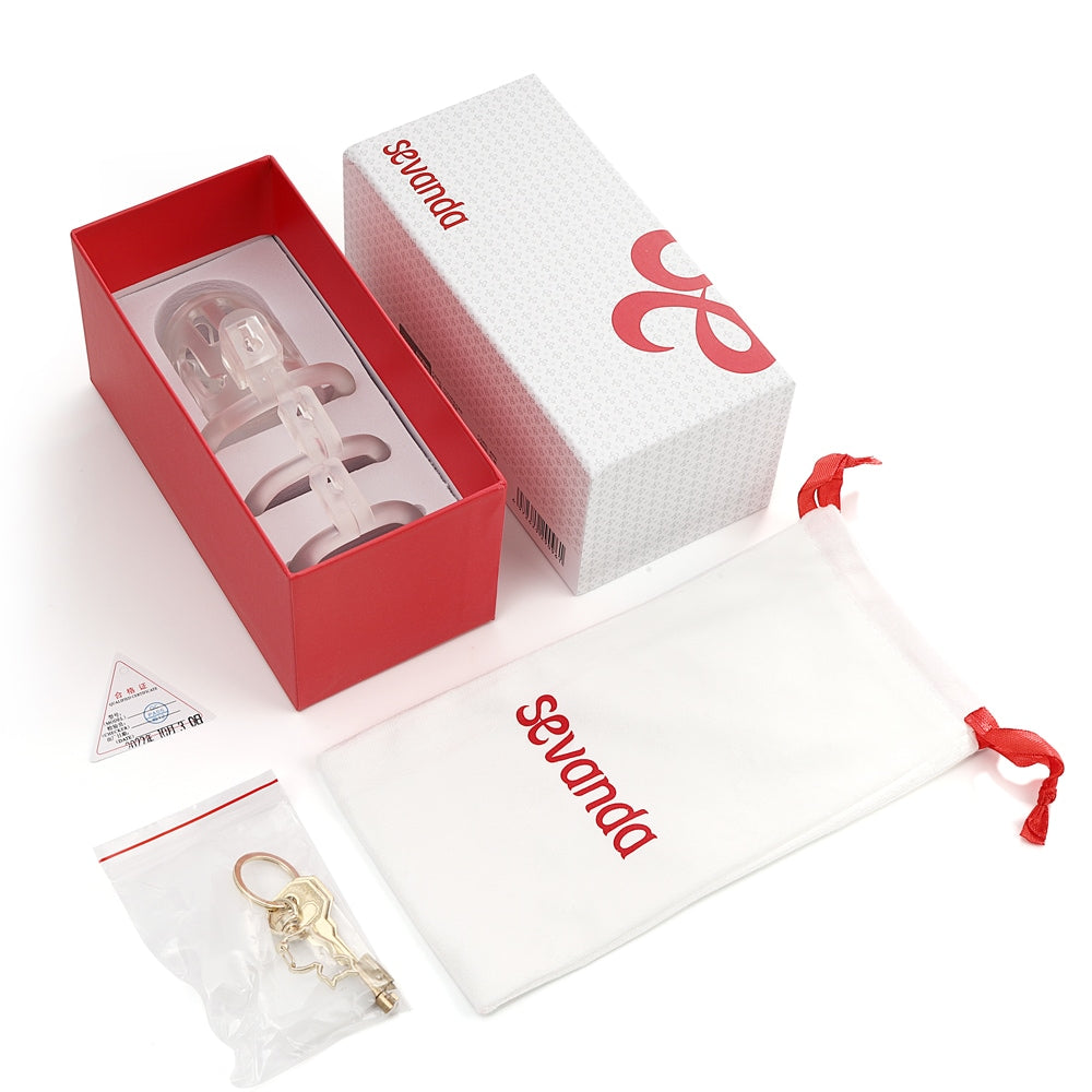 This transparent model boasts an ergonomic shape and innovative internal assembly, turning discomfort into pleasure with a unique locking mechanism while maintaining discreet wearability.
