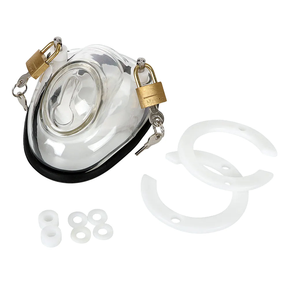 Discover true discretion with the flat Gatling cage. Pushes the penis back for a near-invisible profile, perfect for sissy training or public wear. Sevanda micro fit adds comfort and allure.