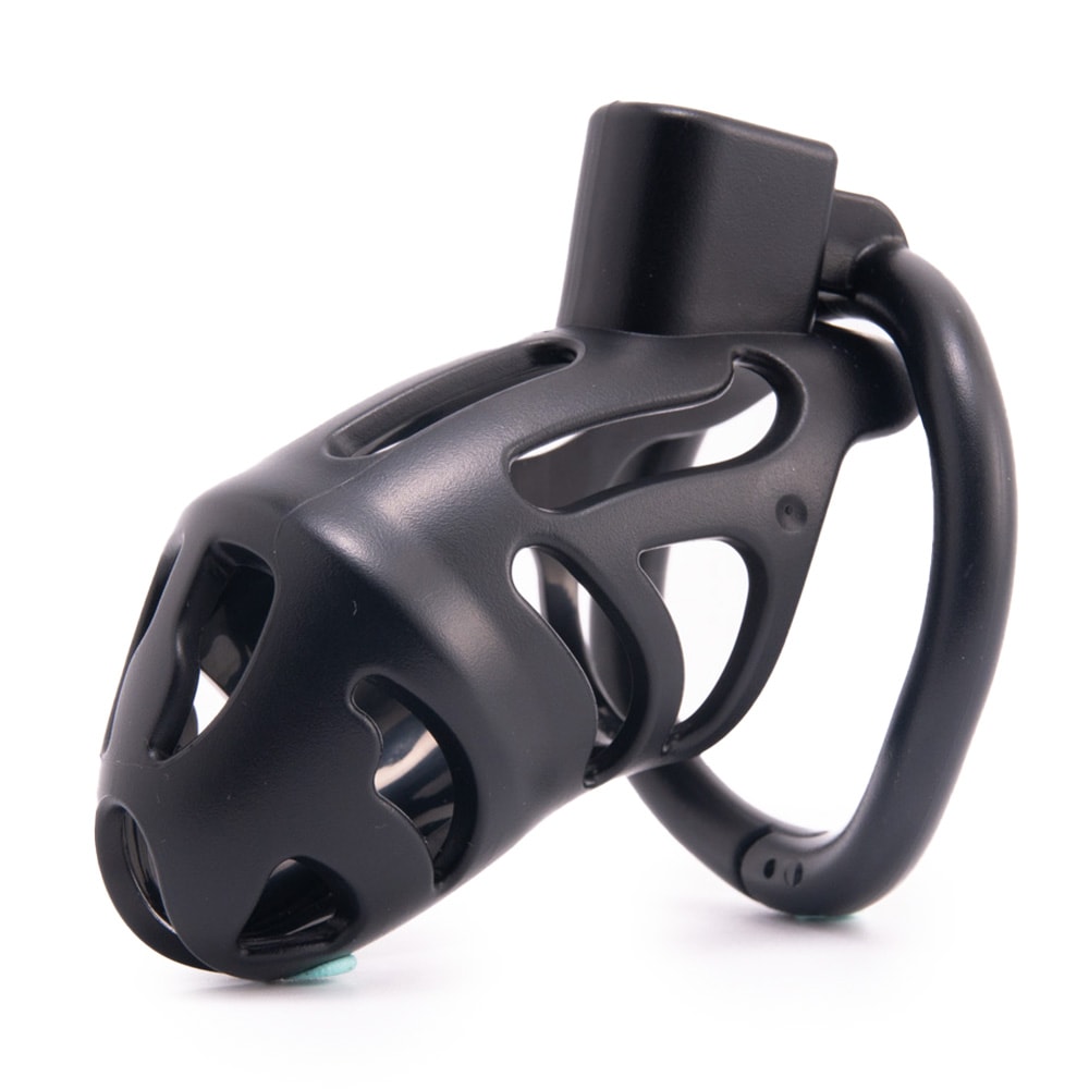 Luxury black plastic chastity cage combines work and home life seamlessly. Ergonomically crafted for long-term comfort, progression in personal desires becomes effortless luxury.