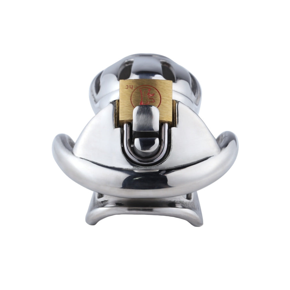 Unlock desires with this steel device featuring a weird mix of comfort and security. Available in three sizes, its discreet minus the clank lock offers privacy, while the inch-long plug enhances control.