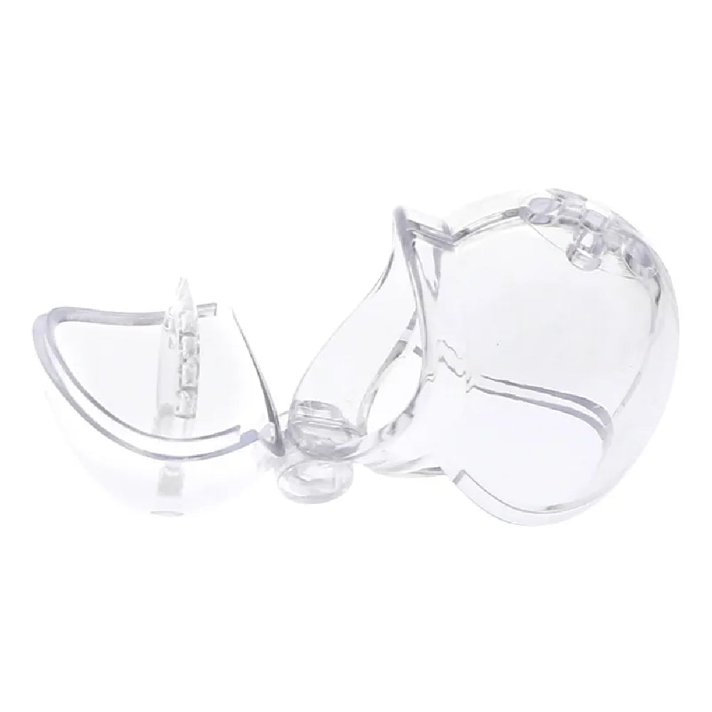 Unlock desire’s depths with the Small Sissy Spiked Chastity Cage. Transparent and secure, this solo device lets the keyholder enforce control while ensuring much discomfort for the wearer. Enjoy the thrill of permanent chastity!