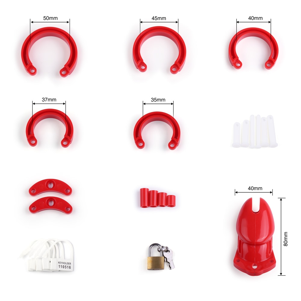 Gift your partner a stylish surprise this summer with our Red Rocket Silicone Chastity Cage. Its easy assembly, vibrant red design, and multiple sizes ensure comfort, control, and mad excitement, enhancing every reaction!