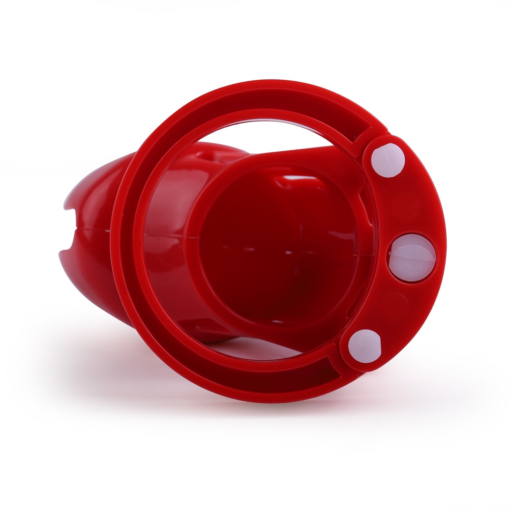 Mad with desire but safe with control, the Red Rocket Silicone Chastity Cage ends impulsive urges. Its durable, flexible design allows for secure, brutal restraint while shopping for new erotic shifts.