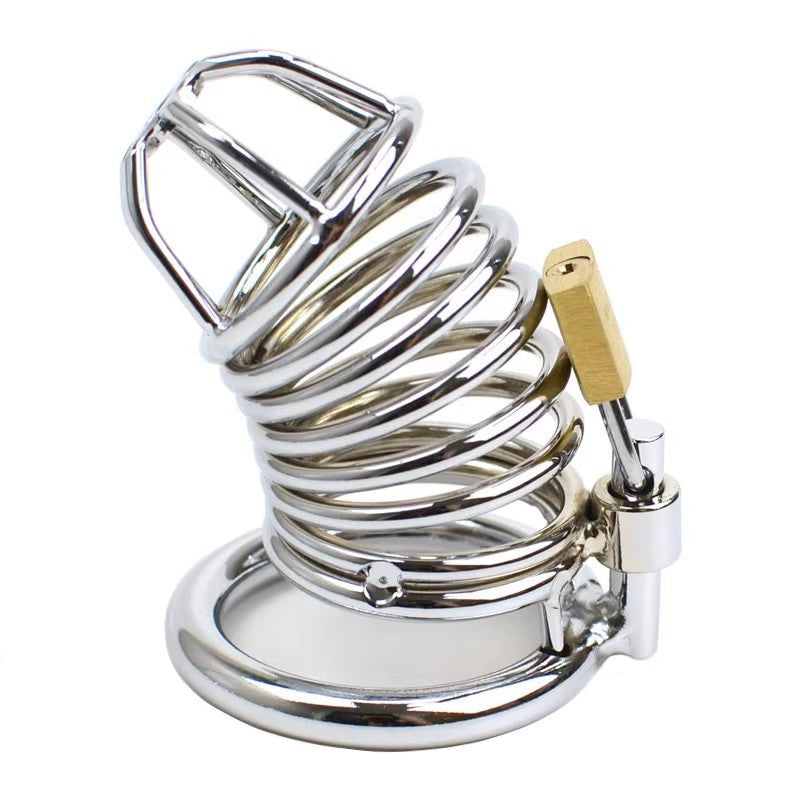 Immerse in the captivating world of confinement with our Jail Bird steel cage. Its spiral design offers elegant restraint, solving past problems with seamless comfort. Enjoy the vice of surrender!