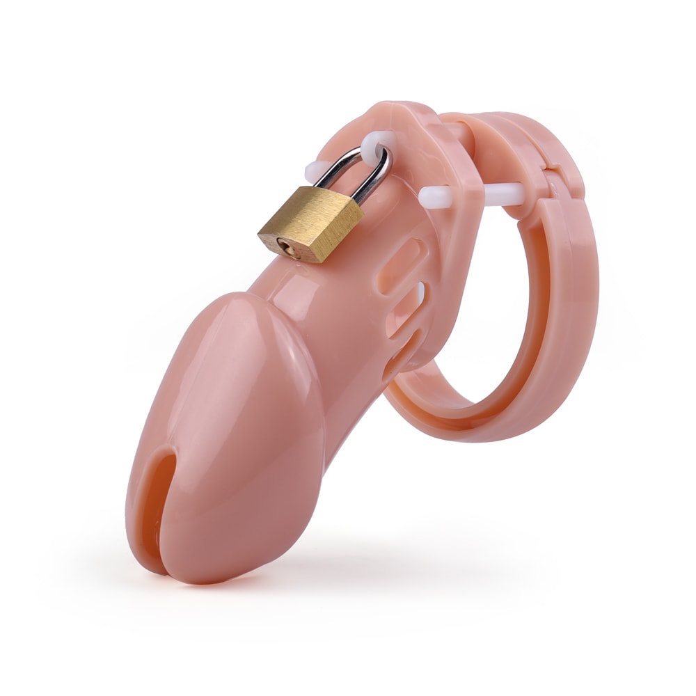 Indulge in sissy chastity with this stealthy pink cage. Its chrome-like shine adds flair, while the hole design ensures comfort. Enjoy confidence and control with ease.