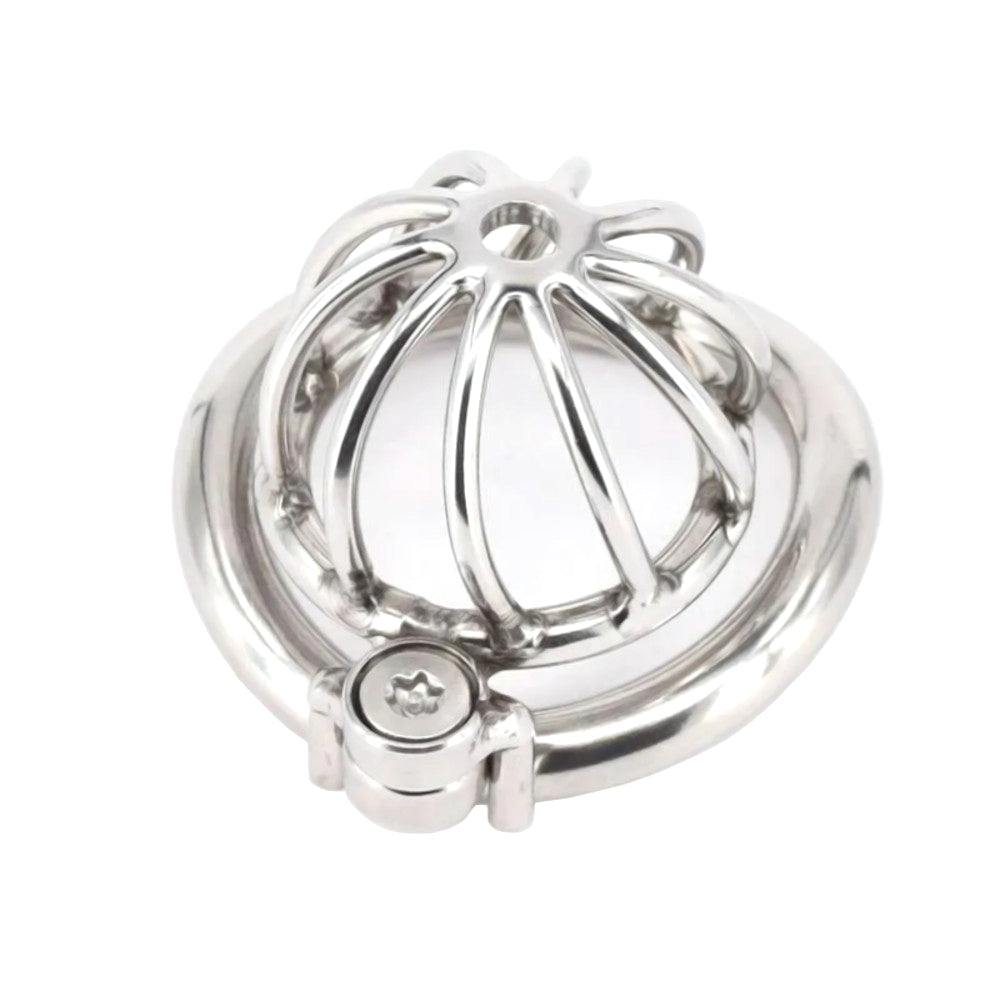 Ensure complete dominance and elegance with this stainless steel cage, offering a snug fit with adjustable ring sizes. Experience secure lockup for days, intensifying anticipation for release and deepening your partner bond.