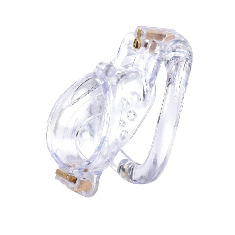 Lock in ultimate security with our transparent spiked cage, offering unbeatable restraint with dual locks. Precise measurements ensure comfort, while ventilation maintains hygiene. Perfect for jailhouse fantasies and cobra-like control.