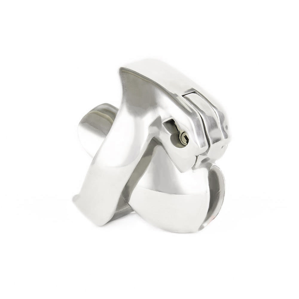 Unlock the sensual side of submission with this stainless steel cage, providing undeniable sadistic pleasure while enhancing submissive control and reducing hygiene concerns.