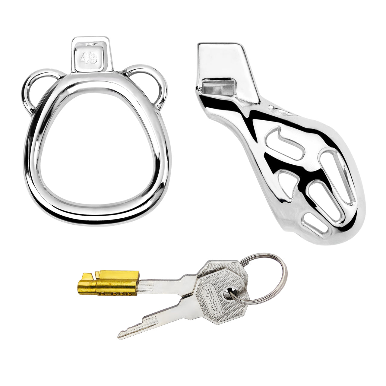 Embrace the weight of control with this unforgiving stainless steel sissy chastity cage. Secure and discreet, it keeps your desires locked away, serving as constant motivation while losing the keyholder's approval ensures surrender and personal growth—even during pregnancy. Complete with ergonomic fit and ventilated hygiene, this set promises comfort for long-term wear and psychological intrigue, making it ideal for exploring surrender and creating trust.