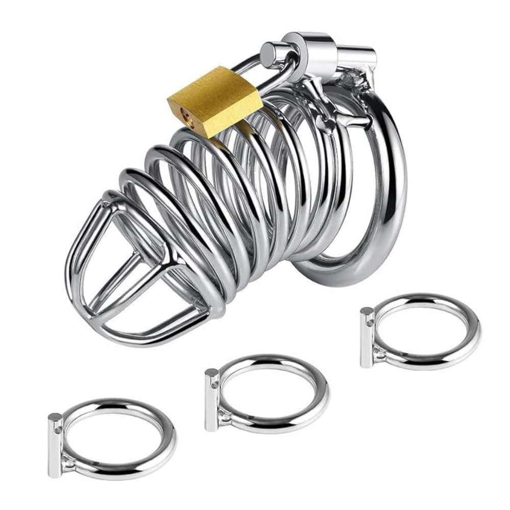 Discover unmatched security with our ergonomic steel cage. Featuring spacers and rings for a comfortable fit, it caters to the largest range of users seeking durable restraint.