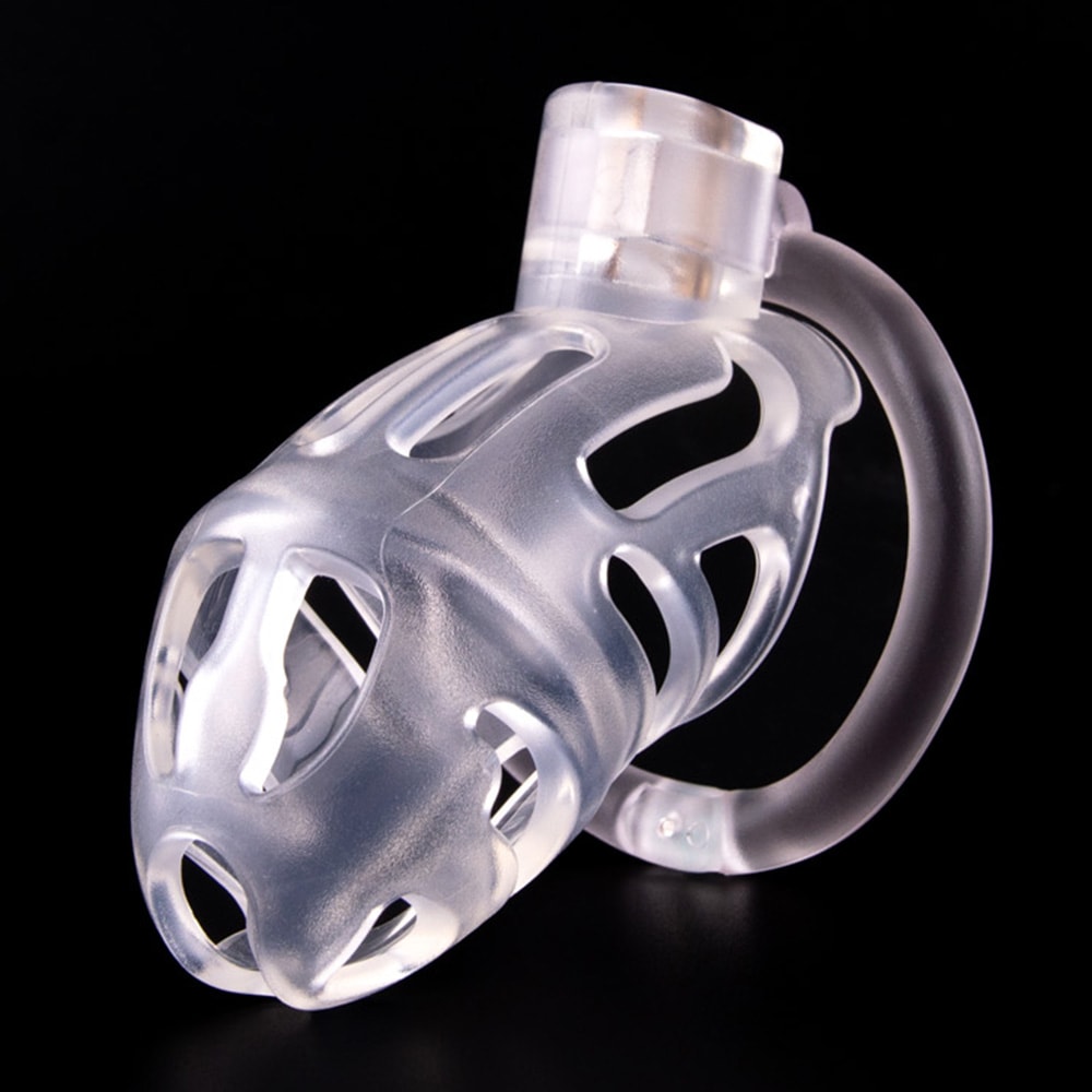 Experience unparalleled comfort and hygiene with the Delightful Clear Silicone Cock Device. Its ergonomic design with optimal airflow ensures a clean, smell-free experience. The easy cleaning and removing chainmail design enhances long-term wear, providing premium comfort without chafing or pinching. Whether you're new to chastity or an experienced user, this lightweight, transparent cage offers a unique blend of style, discretion, and cleanliness, elevating your pleasure and psychological play.
