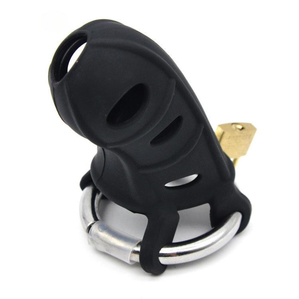 Black Silicone Chastity Sleeve