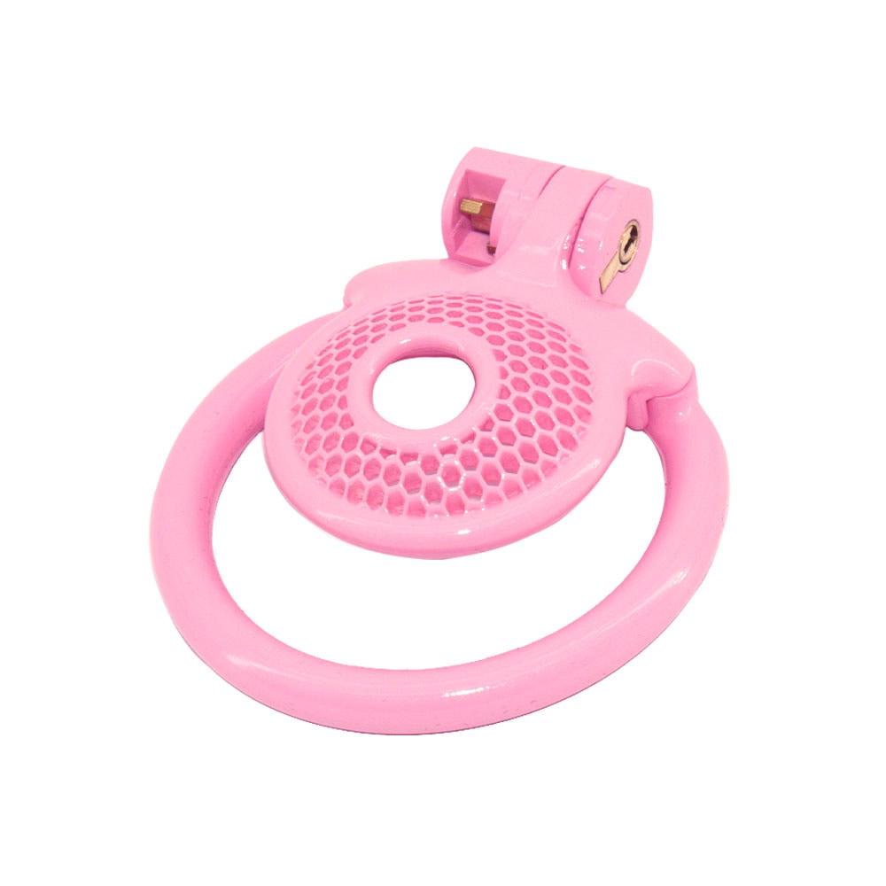 Perfectly blend comfort and restriction with this breathable, pink cage. Its restrictive, worn design prevents painful chafing while offering perfect discretion.