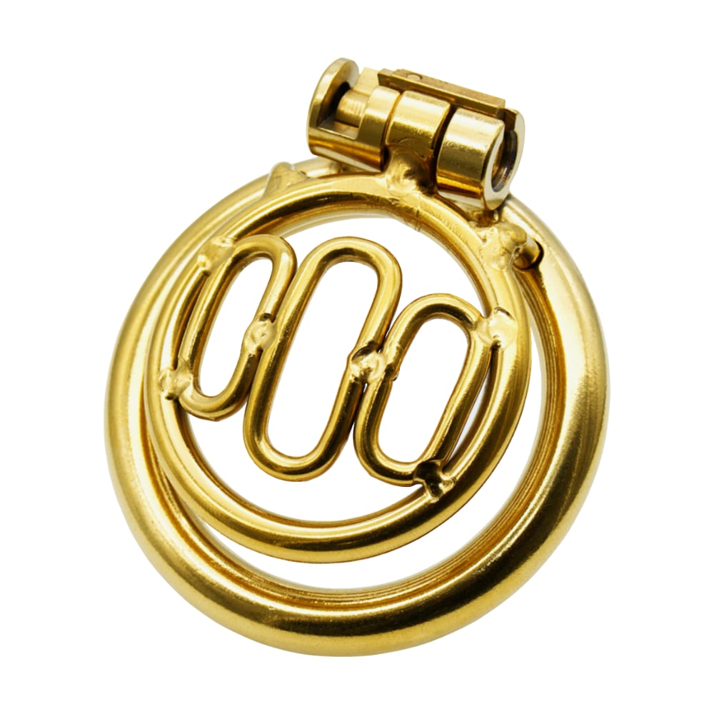Crafted for stealth and comfort, this gold flat chastity cage tucks your anatomy discreetly, reducing any bulge. A fitting choice for seamless integration into daily life without slips or pulls.