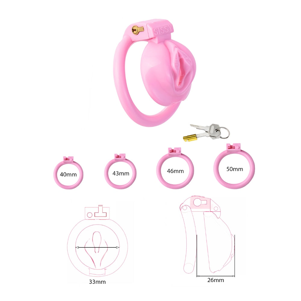 Transform your desires with the Pretty Pink Pussy Sissy Cage, the tiniest silicone cage that slides comfortably into your lifestyle. With adjustable rings, better fit, and vibrant pink aesthetic, it offers a little transformative journey with full security. Admire its compact length and embrace a feminine look, all with secure locking.