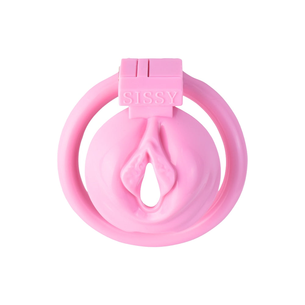 Embrace feminine restraint with this pretty pink silicone sissy cage. An elegant profile for small wearers, it offers a snug fit. Secure with keys, it's the cheapest way to buy submission.