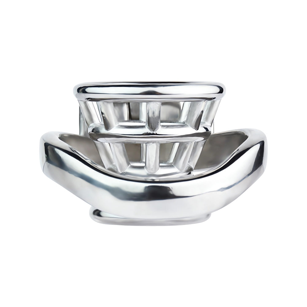 Unlock a new realm of comfort and control with this inch-perfect metal chastity cage. Its inverted design minimizes irritation, while the inner structure ensures airflow. Outward elegance meets inward security.