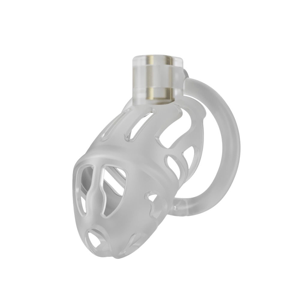 Explore captivating chastity with this transparent abstinence kit. The design challenges your resolve, providing a lightweight, comfortable fit—perfect for navigating new experiences discreetly.