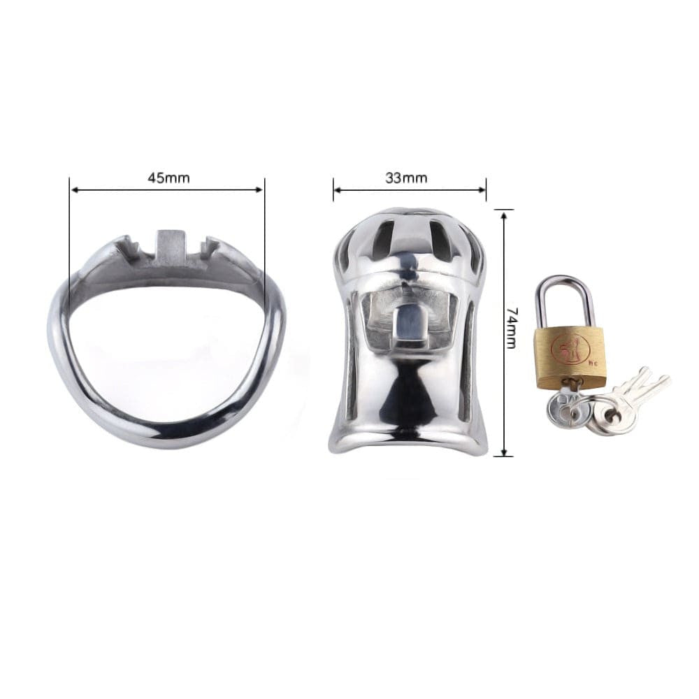 Unleash perfect control with this steel device. Its unique edging feature enhances stimulation during a handjob, restricting movement while heightening pleasure. Ideal for those seeking intense hand-to-cage satisfaction.