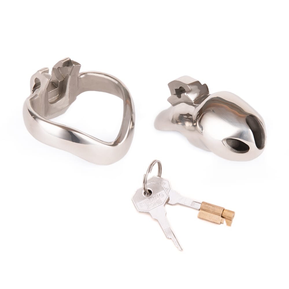 Unlock enhanced pleasure by making caged frustration your new norm. This 304 stainless steel chastity device prevents cuming, offering a tamper-proof solution for those seeking control.