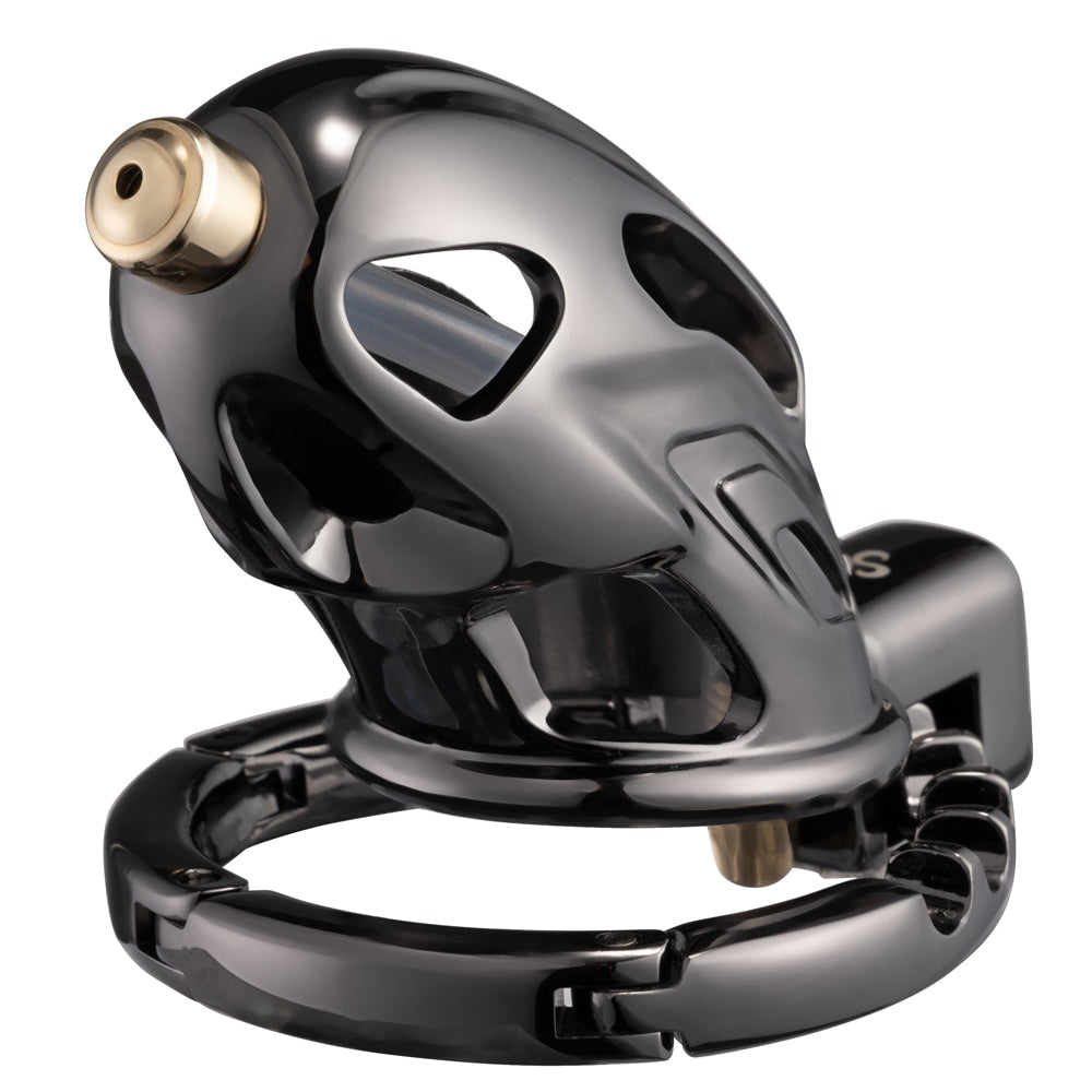 Discover the ultimate fusion of chastity and urethral play with our premium cage. Integrated tube and sounding inserts ensure safety and enhance sensations while you embrace thrilling submission.