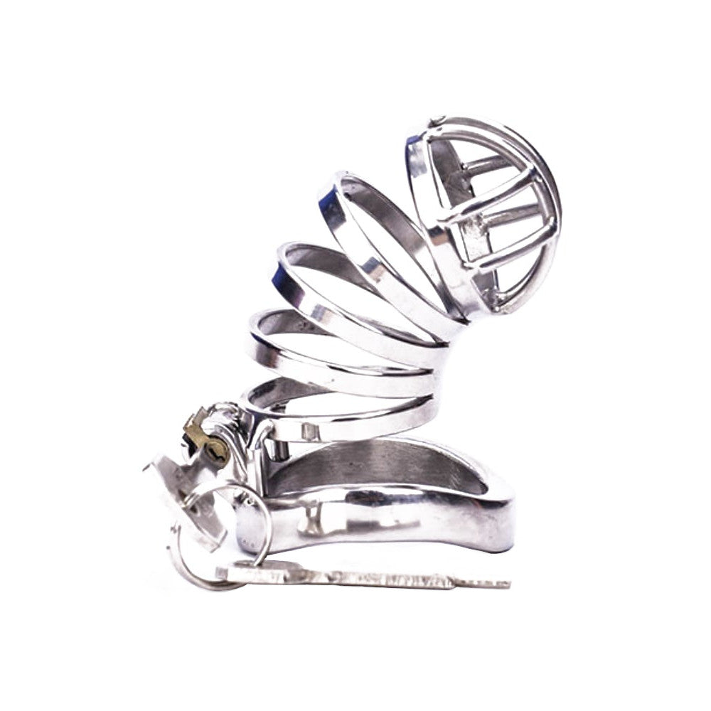 Indulge in secure, discreet fun with the Mistress' Cruel Embrace. This lightweight, steel cage solves common problems of discomfort and removal woes while offering an exciting upgrade to your play.