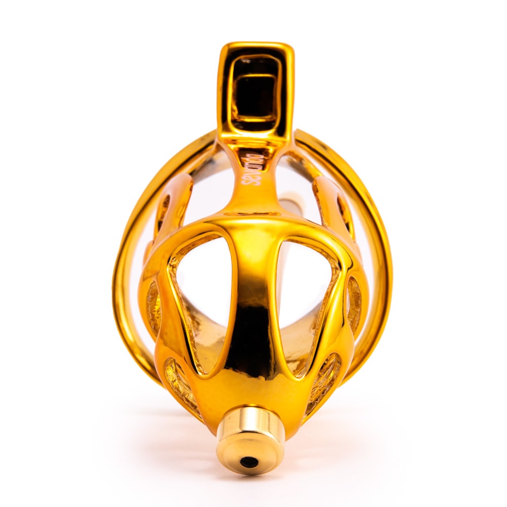 Discover the perfect blend of luxury and functionality with our wide and smooth chastity device. Its insertable rod provides unparalleled security, while versatile string options enhance your BDSM play.