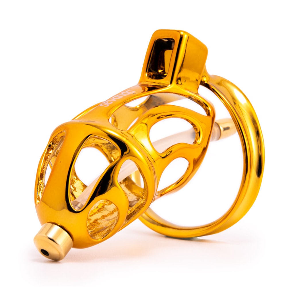 Golden Chamber Metal Urethral Lock Chastity Device