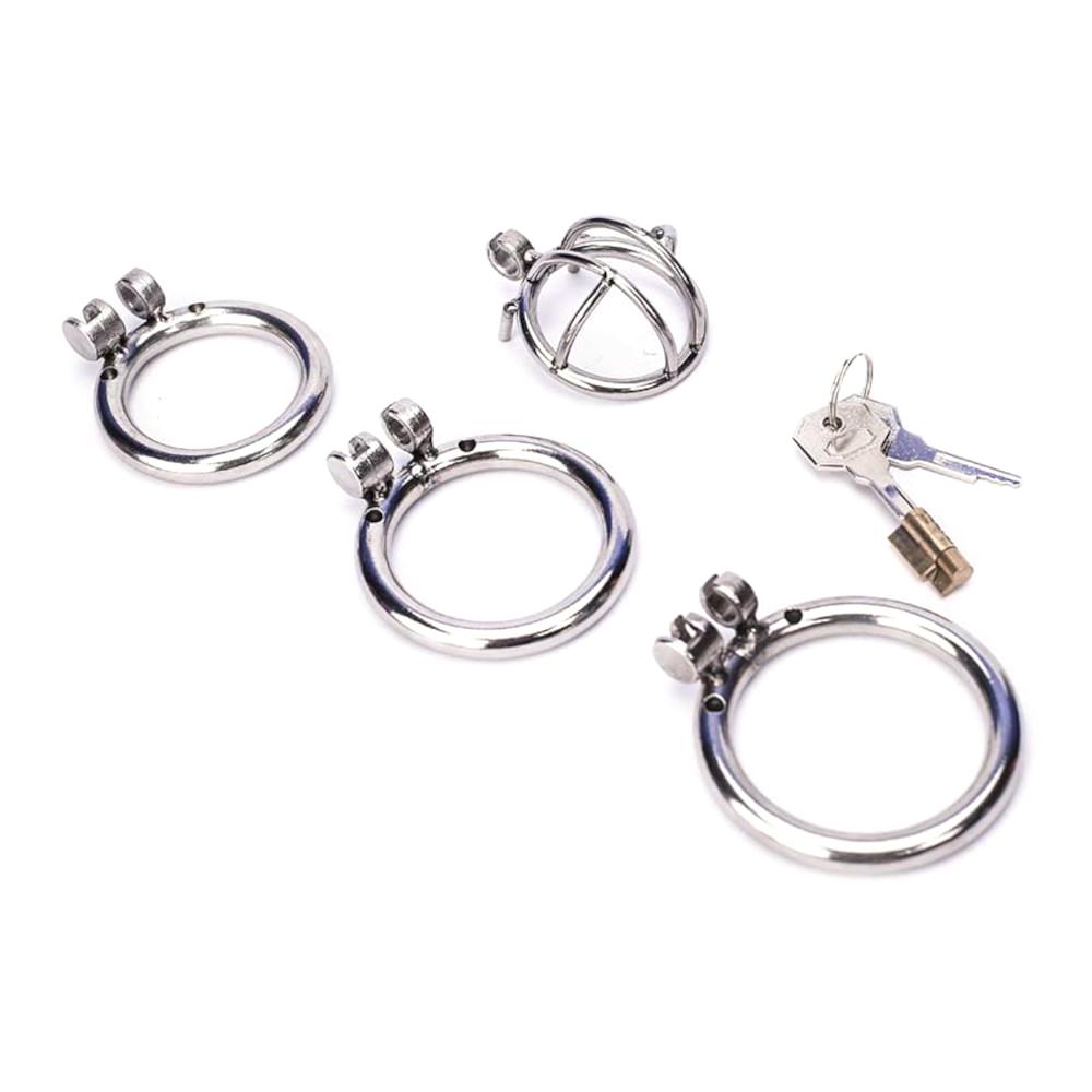 Introducing the Devilishly Small Metal Chastity Cage! Perfect for smaller anatomy, this inny cage's snug fit ensures comfort and security. Its little, sleek design keeps you discreet, while the gatling-style open ventilation offers easy cleaning and hygiene.