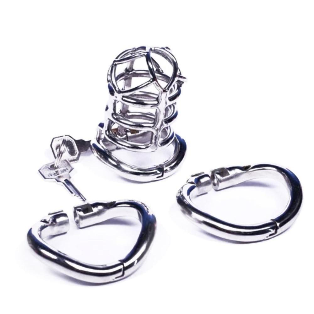Discover ultimate security with the custom Prince Albert metal chastity cage. Crafted for comfort and hygiene, it offers a snug fit with split opening and ring sizes for reliable control.