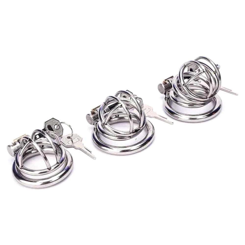 Level up control and submission in love and sex with this devilishly small stainless steel cage. Perfect for small males, enforcing boundaries discreetly under any outfit.