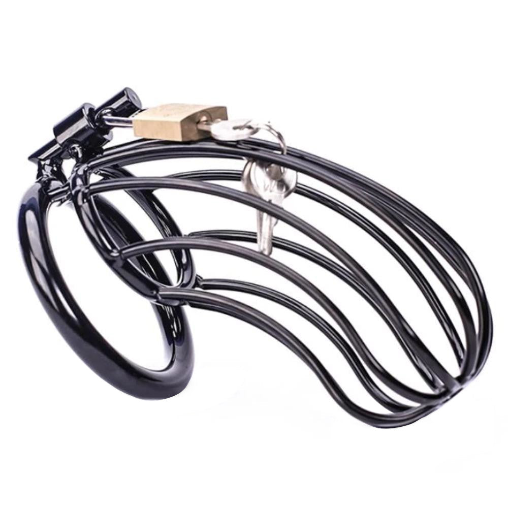Unlock a new level of submission with the versatile Cold Steel Chastity Device. Included attachments and customizable ring sizes ensure a secure fit. This model serves as the ideal replacement for less adaptable cages, offering a vice-like grip that balances comfort and restriction, perfect for extended play and BDSM scenarios.