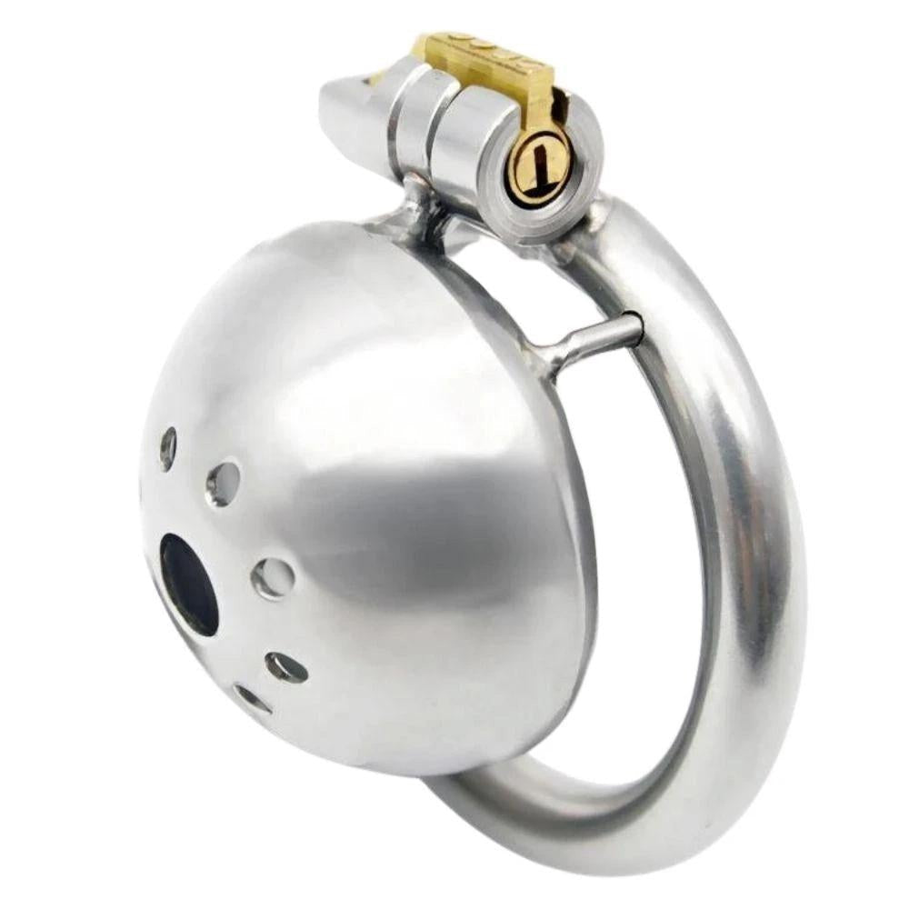 Unlock a snug, steely embrace with the Little Nub Chastity Belt. Crafted for ultimate comfort, it promises a perma-lockup each night, ensuring secure confinement and discreet daily wear.