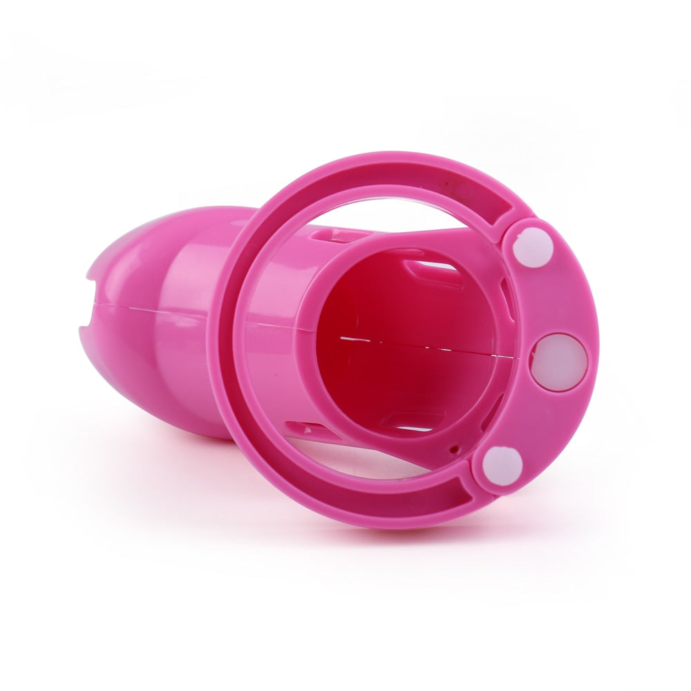 Unleash your inner submissive with this inny pink silicone cage—secure, breathable design for long wear. Customizable fit ensures comfort. Ideal for proud sissies embracing their innie sides.