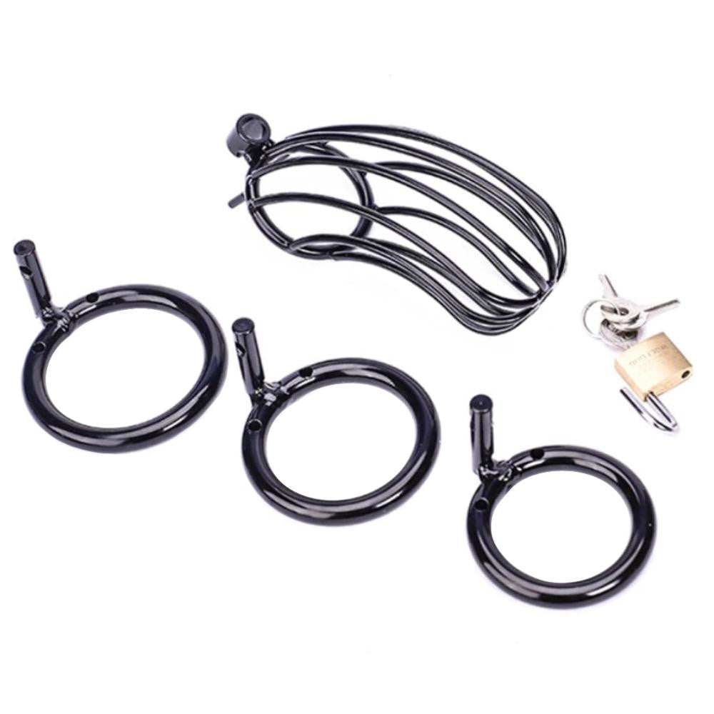 Embrace submissive thrill with this lockless chastity device. Its rattlesnake-like grip and rigid stainless steel design ensure secure, discreet wear. Includes adjustable ring for personalized comfort.