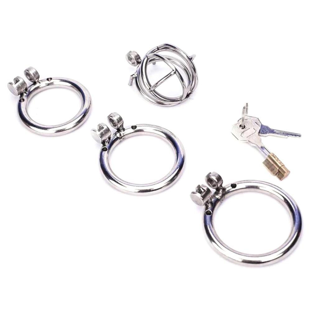 Precision is key with this metal chastity cage. Measure your length and circumference using duct tape to ensure a secure, comfortable fit. The hinged locking system allows ease and safety for all-day wear, adding excitement to your play without discomfort or distraction.
