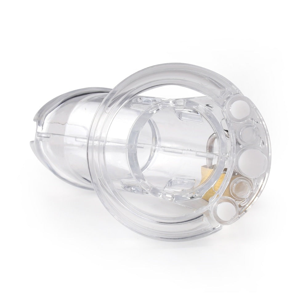 Unlock thrilling sessions with this clear plastic cage. Perfect for tease and denial, it’s lightweight yet secure. You’ll find comfort in its design, deciding to savor anticipation.
