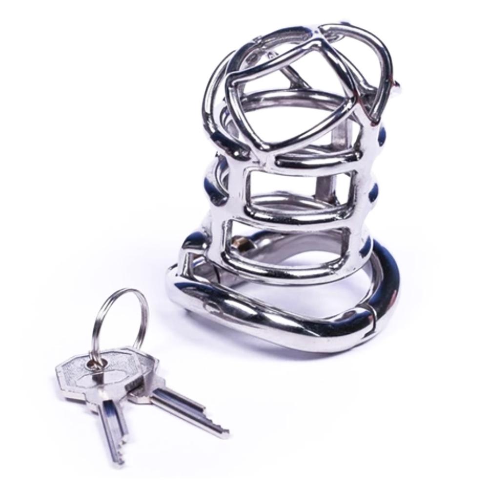 Embark on a journey of submission with our stainless steel chastity cage. Its secure, rigid design offers an inescapable embrace, enhanced by piercing compatibility. Ideal for prolonged, teasing sessions.