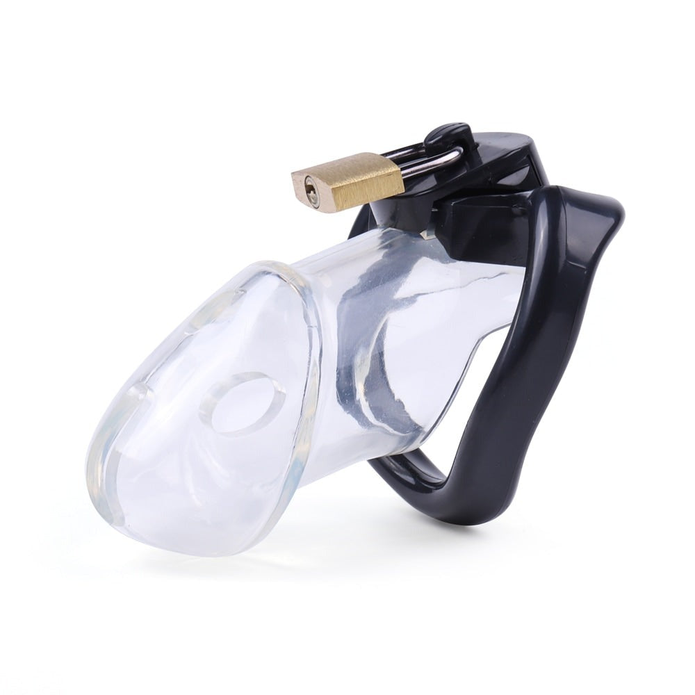 Discover comfort and confidence with this sleek, breathable chastity cages. Its lightweight design prevents pinching, perfect for long-term wear, allowing thoughts to focus on the thrilling effects of submission.