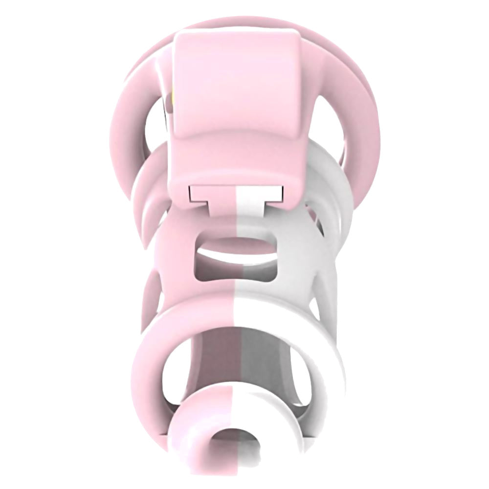 Unleash the potential of this lightweight silicone chastity cage. With its soft, flexible design, avoid pinching and slipping, while the open tip ensures easy, hygienic maintenance. Ideal for shaved aesthetics, this product blends playful submission with a secure fit, making it perfect for beginners or seasoned users alike. Enjoy comfort and style with colors pink and red, complete with multiple ring sizes for that tailored feel, all while catering to your unique desires.