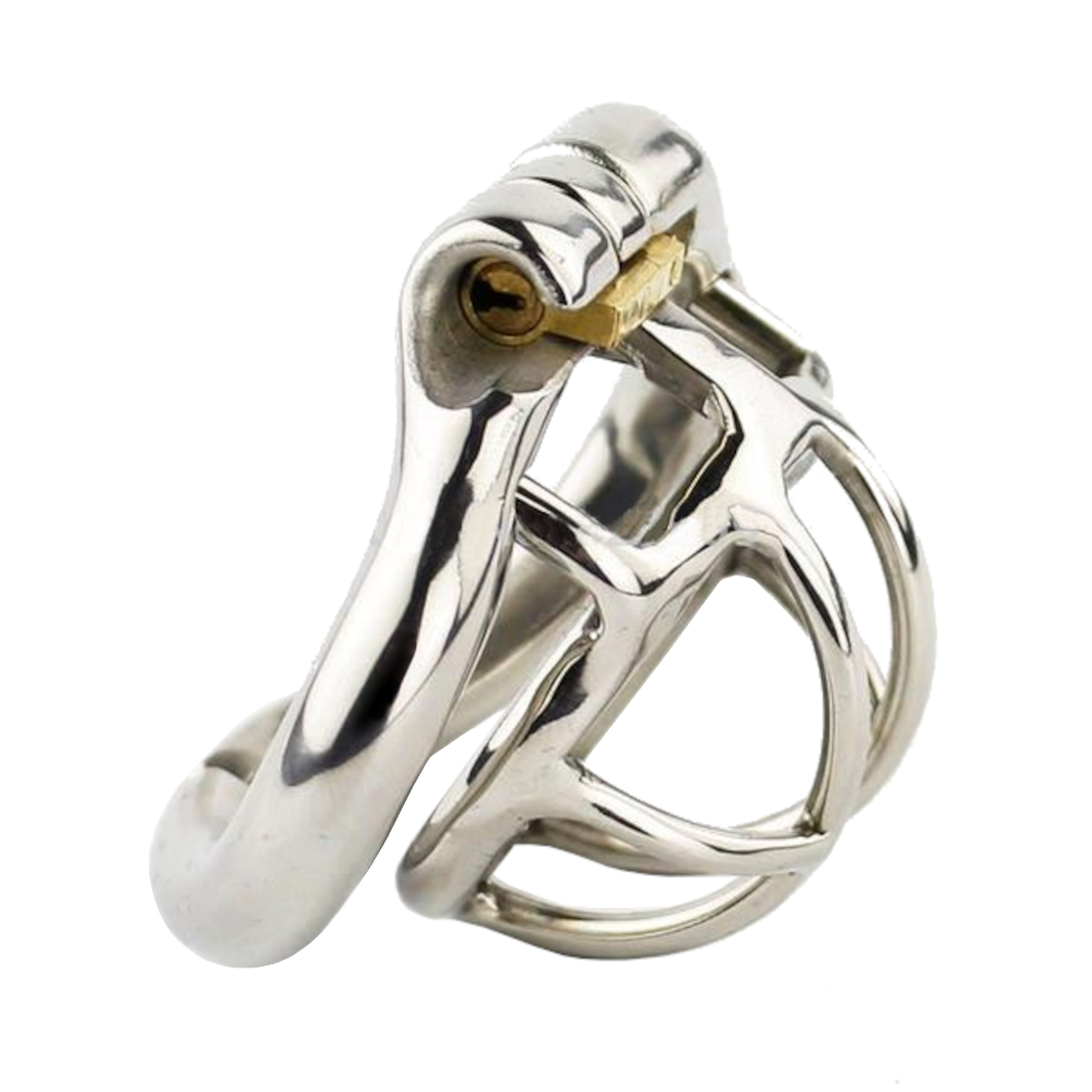 Unlock a realm of discreet dominance with this steel chastity pack, effortlessly worn under everyday shirts or a snug speedo. Available in various sizes, it ensures a custom fit, letting you maintain your lifestyle with confidence and ease. Whether wearing fitted panties or simply going about your day, this device remains your hidden secret, enhancing your experiences without revealing a thing.