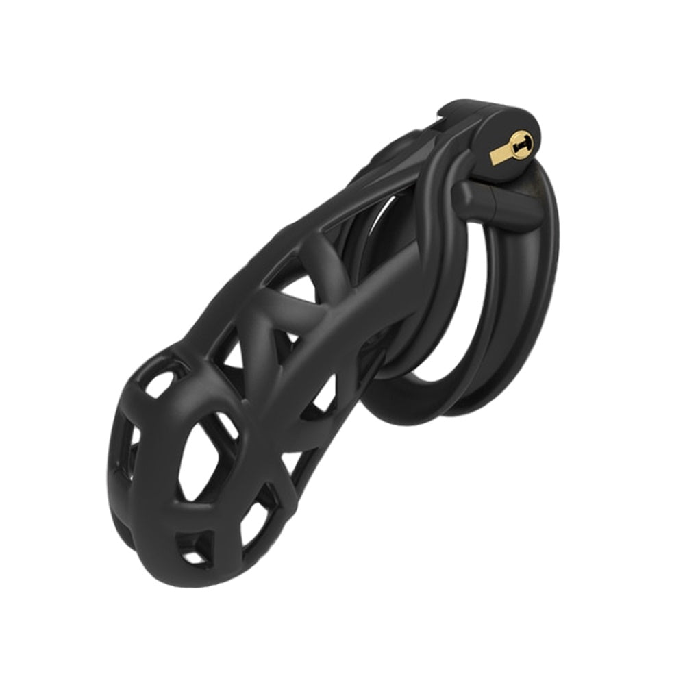 Unlock inescapable pleasure with this breathable, hypoallergenic chastity device. With multiple sizes for a snug fit, wearers can't feel discomfort or atrophy. Complete set with secure lock!