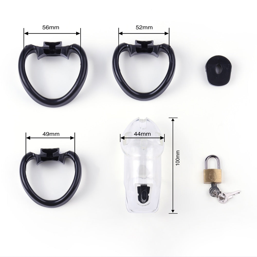 Embrace the truth of your submissive desires with this see-through cage, crafted for comfort and control. No shameful pinching, just the best support for your dicks.