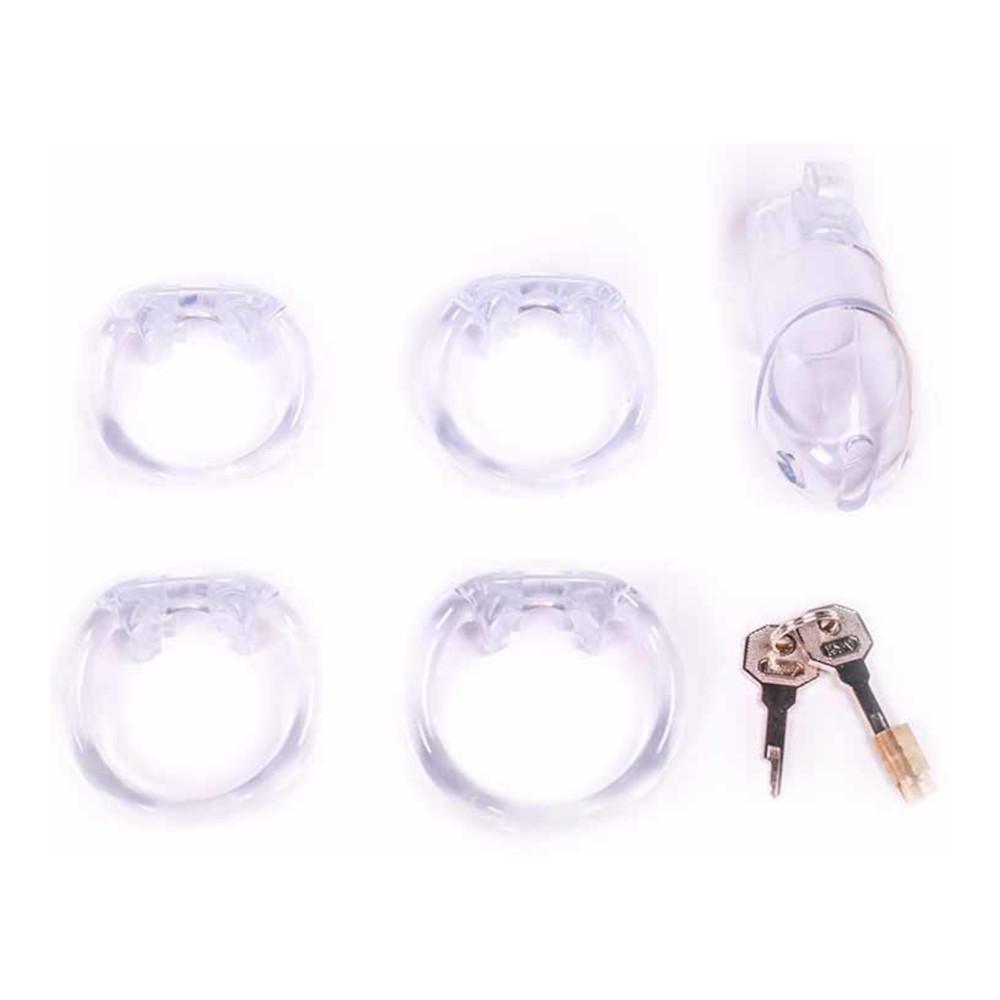 Unlock the thrill of submission with the Clear As Shame Chastity Cage. Subservience is reinforced through its cruel yet discreet design. Serve with comfort and security while your desires remain securely confined.