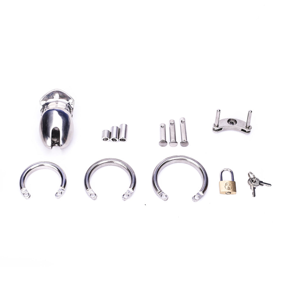 Embrace submission safely with a durable, keyless, perma-lock metal cage. Suitable for extended wear, it dissolves key concerns for a secure lifestyle transformation.