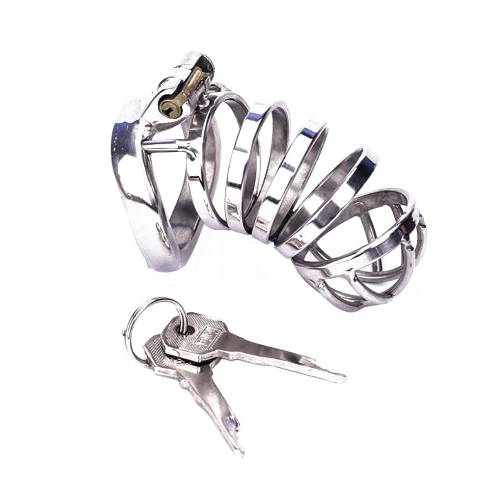 Unlock true submission with this stainless steel chastity cage, designed for max comfort and control. A snug fit ensures your slave knows who the mistress is, perfect for prolonged wear and discretion. Secure this metal sanctuary and enjoy heightened dynamics with every use.
