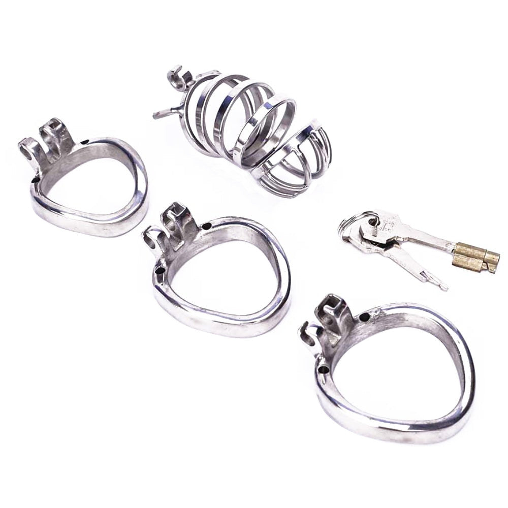 Discover the sleek, stainless steel chastity cage for thrilling locked experiences. Its ergonomic design ensures comfort, while extended sessions heighten arousal and transform orgasm denial into tantalizing lockup.